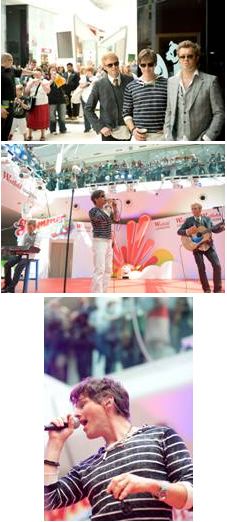 A-ha perform at Westfield shopping centre