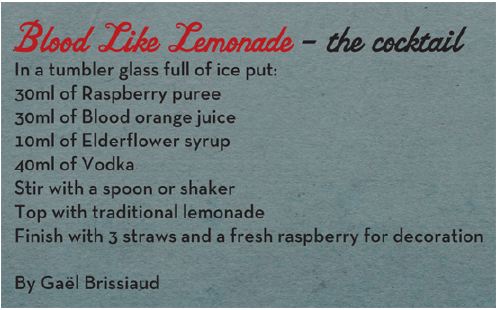 Blood Like Lemonade cocktail