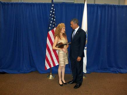 Miri Ben-Ari and President Obama